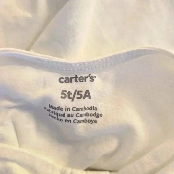 Carter's 2-Piece Bunny Tee & Floral Skort Set Girls Sz 5T - Picture 10 of 11